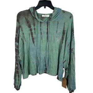 Labiz Los Angeles Women Long Sleeve Crop Sweater Hoodie Size S